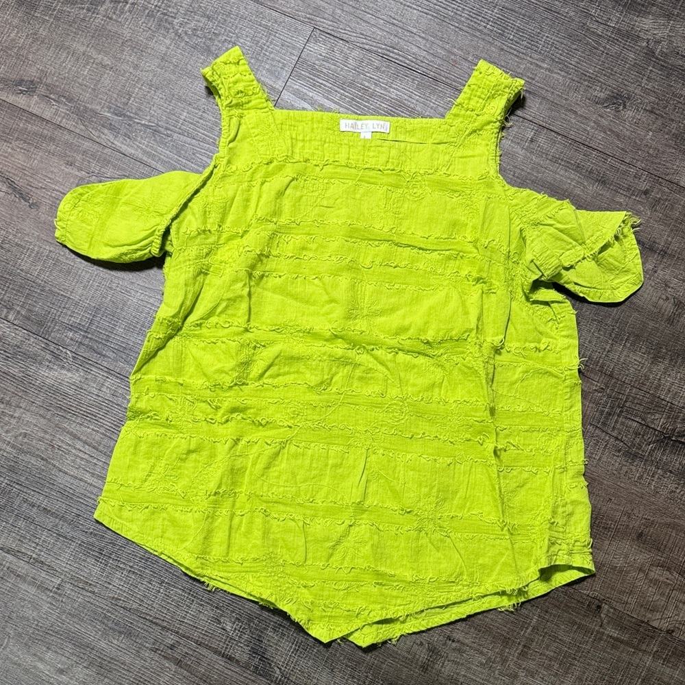 Chic Lime Green Ruffle top